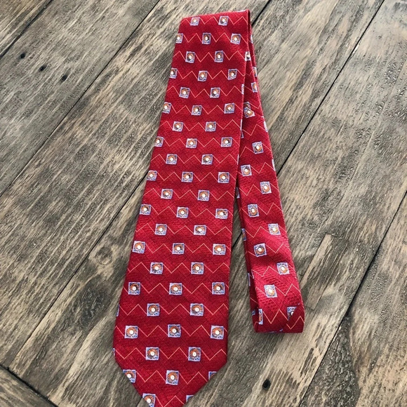 zanzara Other - Zanzara Mens 100% Silk Vintage Necktie Tie Career Office Work Church Wedding Red